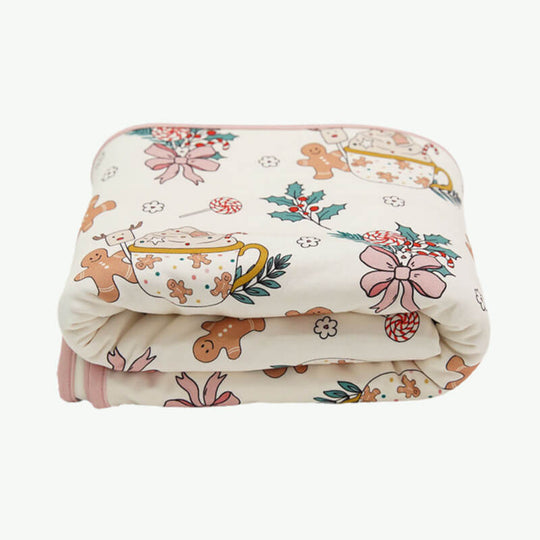 Custom Christmas Bamboo Viscose Bulk Baby Blankets Supplier