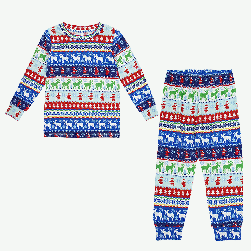 Vendor Custom Unisex Kids Christmas Pajama Set-2315500108