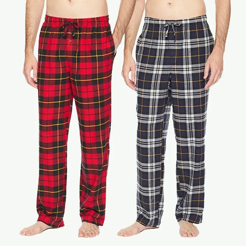 Wholesale Christmas Plaid Bamboo Cotton Men Pajama Pants