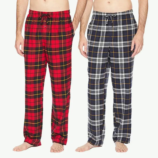 Wholesale Christmas Plaid Bamboo Cotton Men Pajama Pants