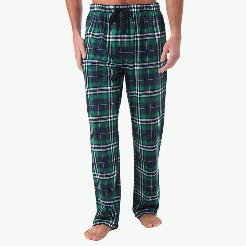 Wholesale Christmas Plaid Bamboo Cotton Men Pajama Pants