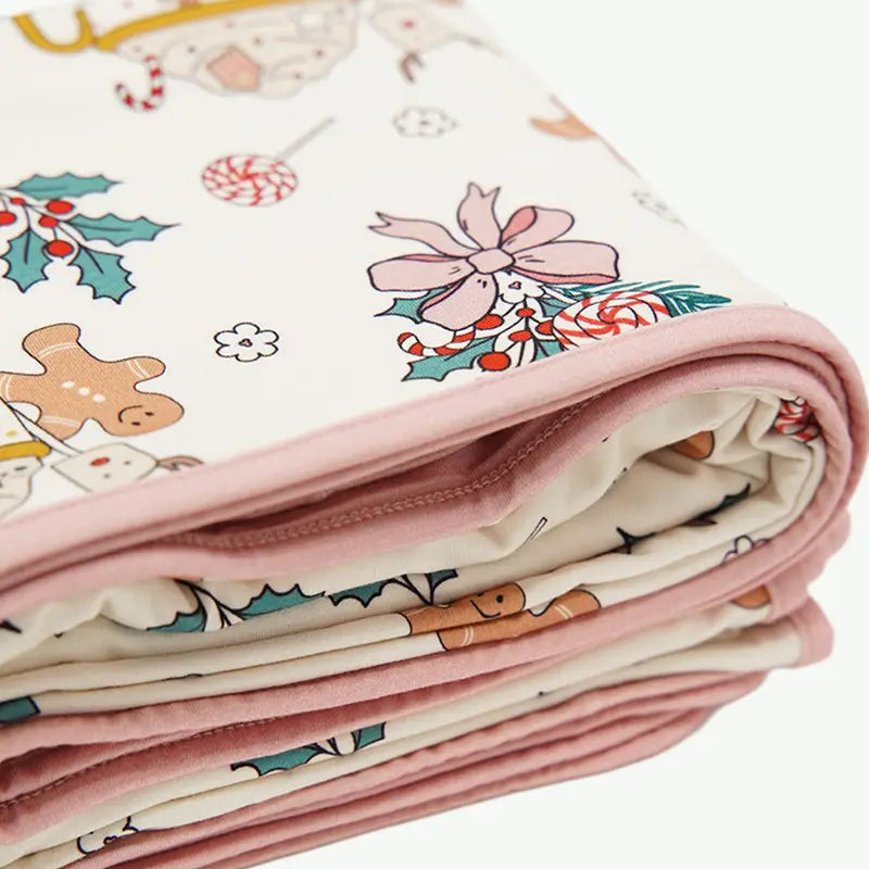 Custom Christmas Bamboo Viscose Bulk Baby Blankets Supplier