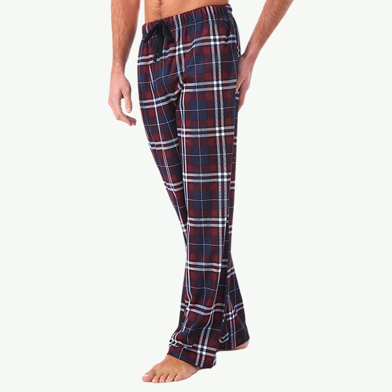 Wholesale Christmas Plaid Bamboo Cotton Men Pajama Pants