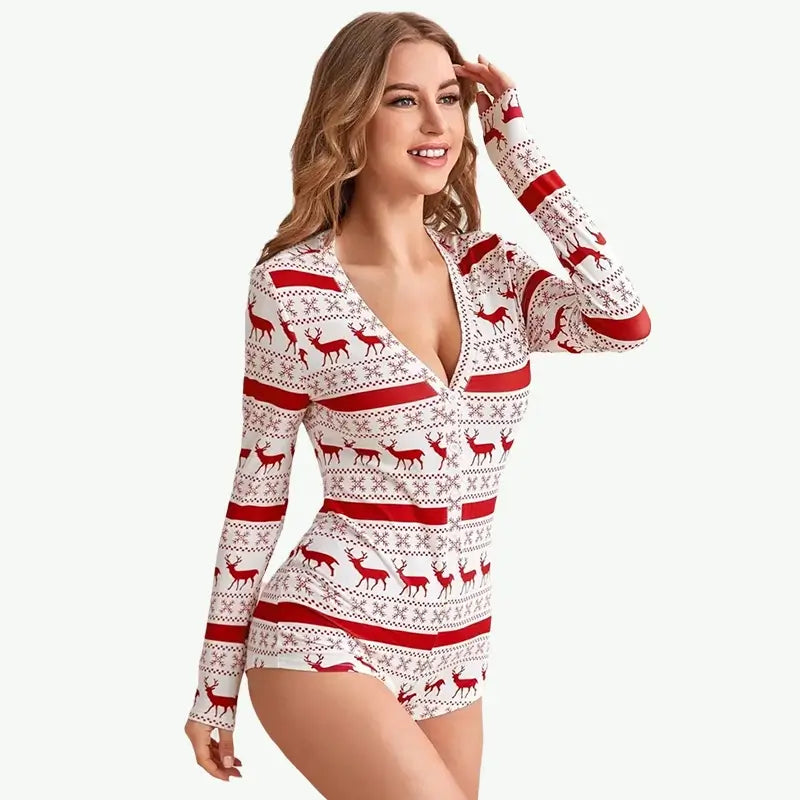 Personalized Wholesale Adult Christmas Bamboo Onesies Manufacturer