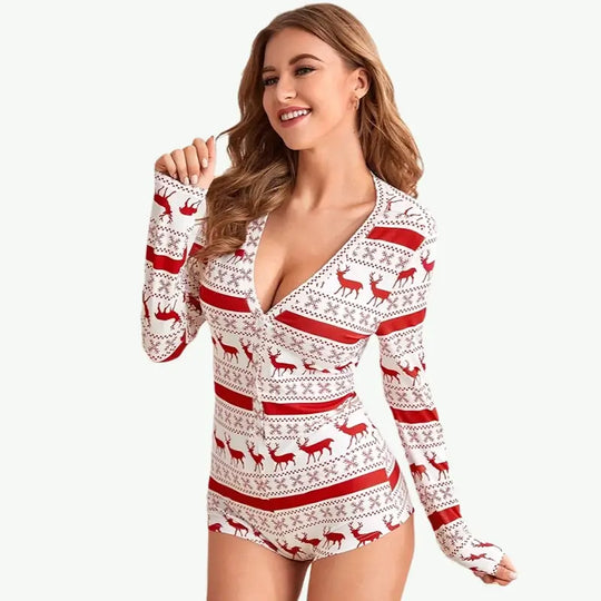 Personalized Wholesale Adult Christmas Bamboo Onesies Manufacturer