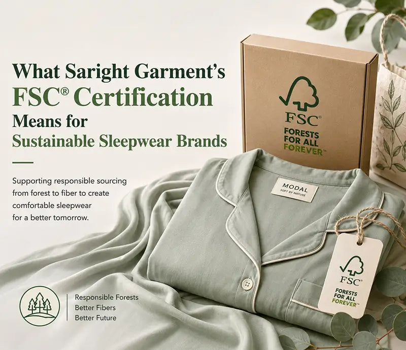 What Saright Garment's FSC® Certification Means for Sustainable Sleepwear Brands