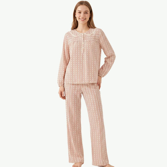 Bamboo Cotton Sweet Stripes Ditsy Floral Lounge Sets Wholesale