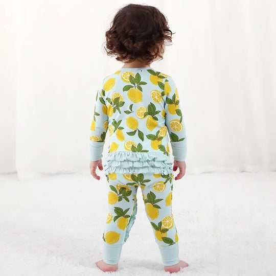 Fabricante de mamelucos para bebés con cremallera y estampado de frutas personalizado
