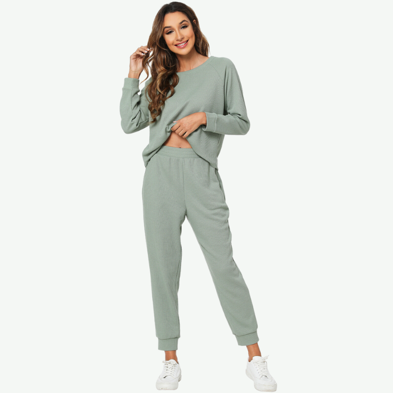 Conjunto de salón liso para mujer al por mayor - 21182041