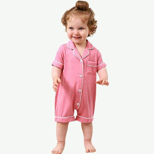 Newborn Baby Clothes Summer Button Romper Wholesale Vendors usa