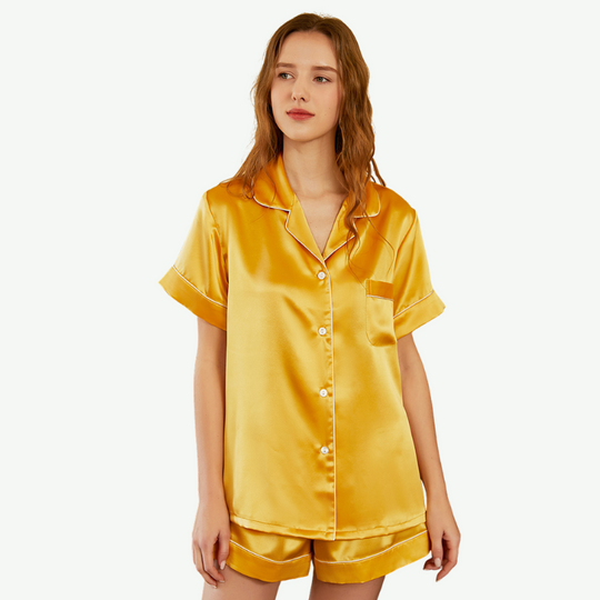 Conjunto de pijama de seda para mujer al por mayor-2315580193