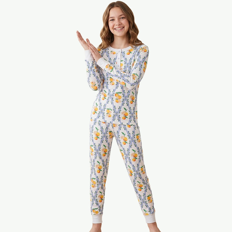Bulk Organic Cotton Teen Girls Pajama Set Wholesale Supplier