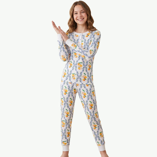 Bulk Organic Cotton Teen Girls Pajama Set Wholesale Supplier