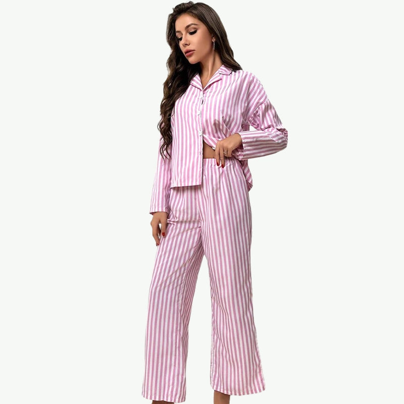 Fournisseurs en gros de pyjamas rayés personnalisés de marque privée
