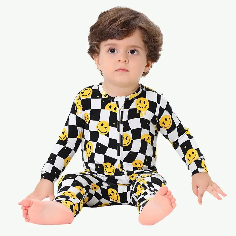 Manufacturer Wholesale Baby Plaids Printed Bamboo Clothing
