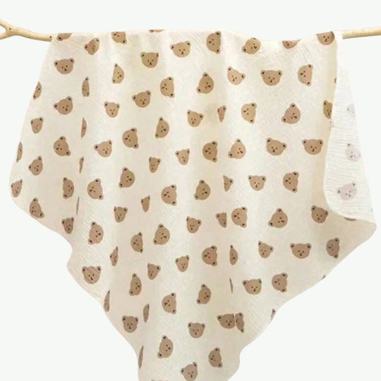 Proveedores mayoristas de mantas de muselina con estampado de osos para recién nacidos