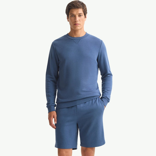 OEM Men Crewneck Shorts Wholesale Air Layer Modal Loungewear
