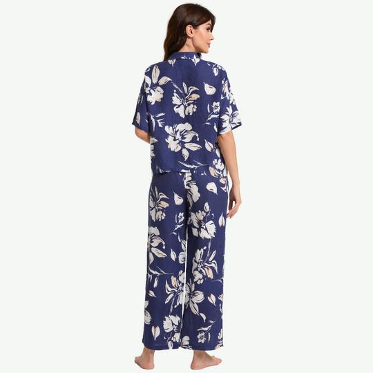 Ensemble pyjama en chanvre imprimé pour femme, en vrac - 2211820173