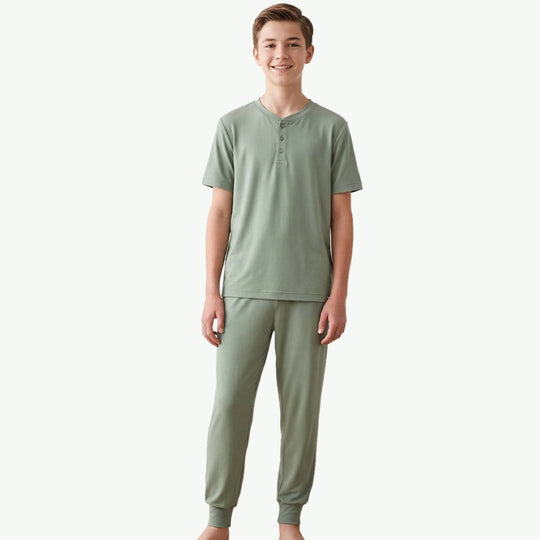 Premium Wholesale Teens Boys Henley Loungewear Supplier