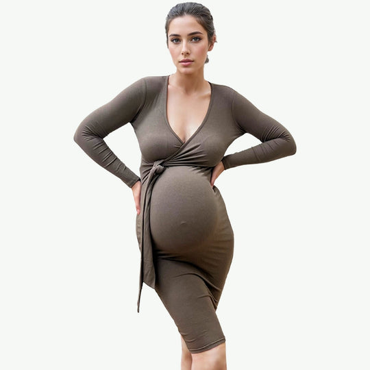 Proveedor de pijamas de maternidad: vestido de lactancia de bambú al por mayor
