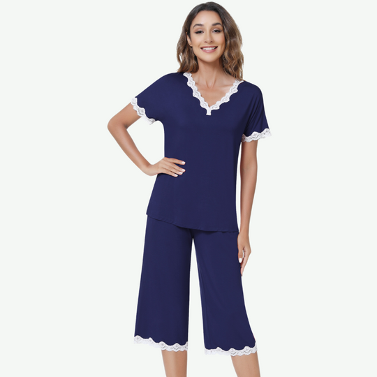 Bulk Customized Women Capri Pajama Set-81129935