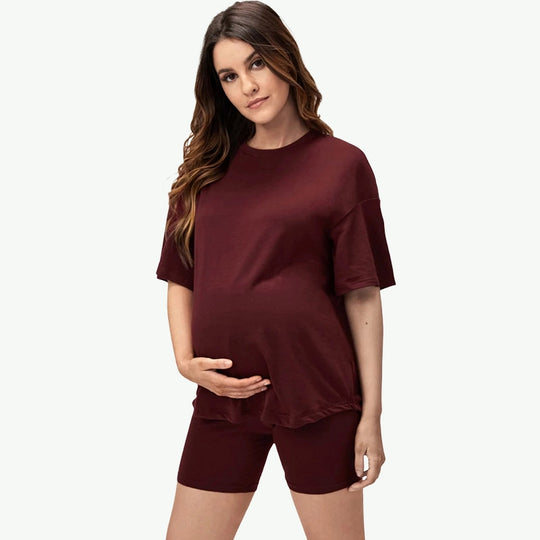 Private Label Premium Plain Maternity Loungewear Set Wholesale Vendors