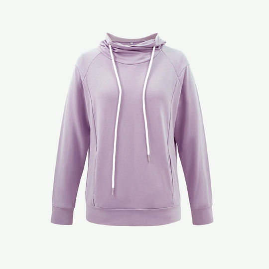 Sweat à capuche uni avec cordon de serrage pour femme, en vrac - 2215570095