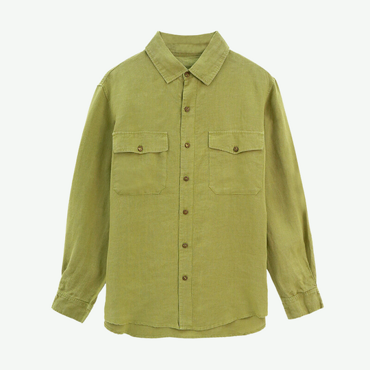 Camisa de cáñamo orgánico para hombre al por mayor - 2214980118
