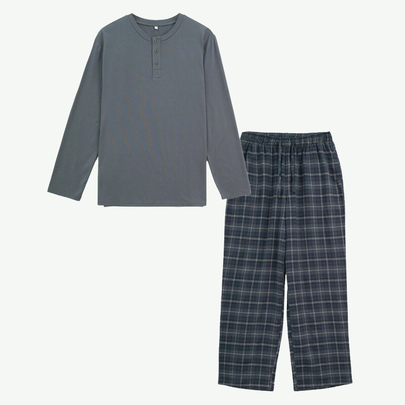 Custom Men Long Pajama Set Supplier US