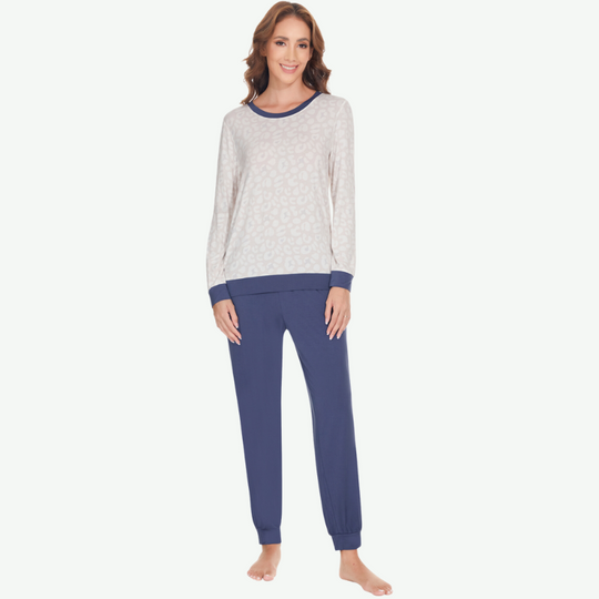 Conjunto de ropa de estar por casa con estampado al por mayor para mujer - 81182005