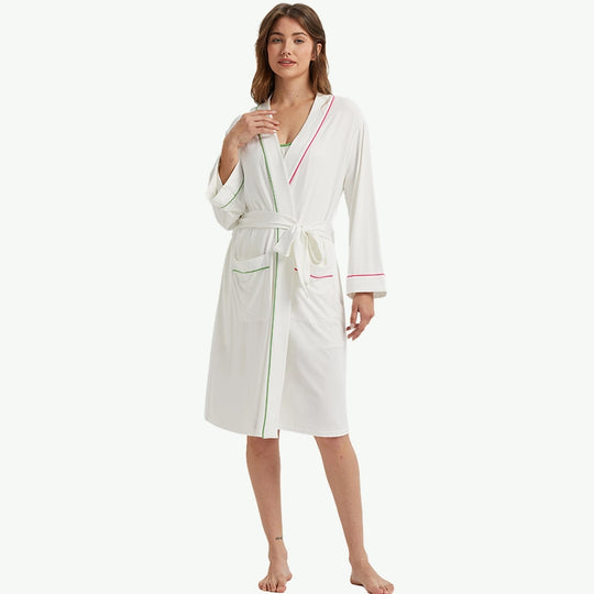 Private Label Women Contrast Trim Robe Set Wholesale Suppliers