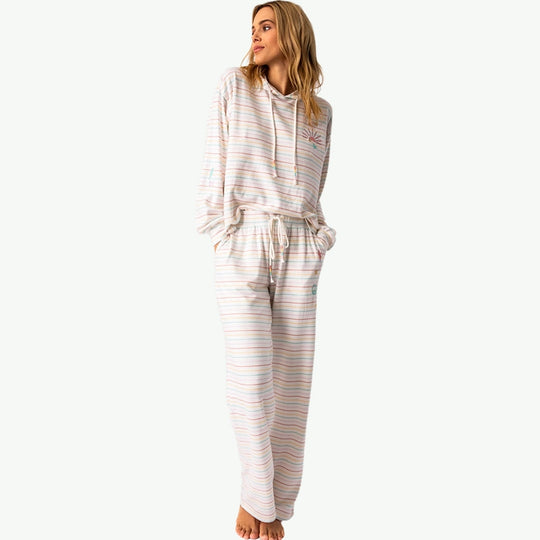 OEM Premium Super-Soft Knit Striped Ladies Loungewear Supplier