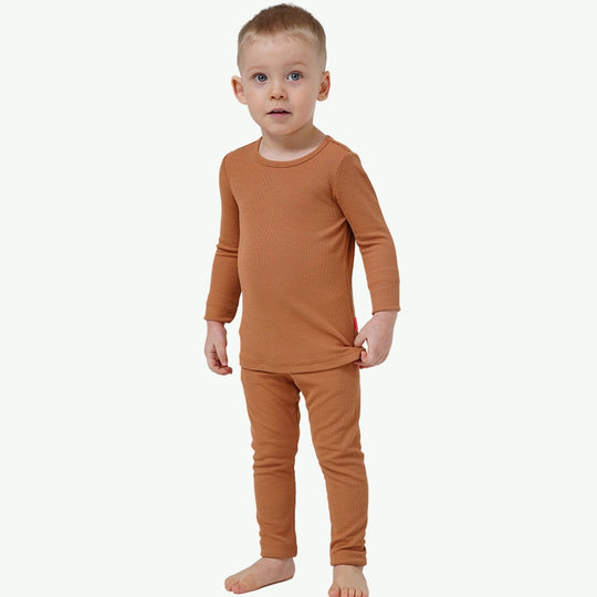 Pima Cotton Comfortable Bulk Buy Ribbed Two-Piece Kids PJs Vendors