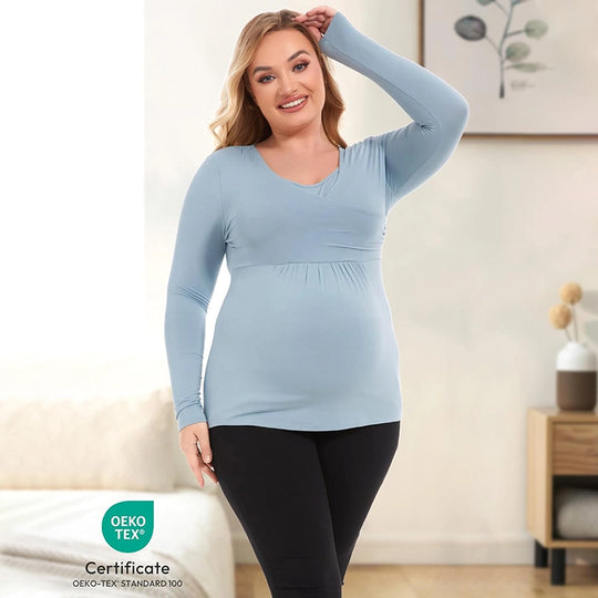 Proveedor mayorista de blusas de maternidad de bambú para mujer