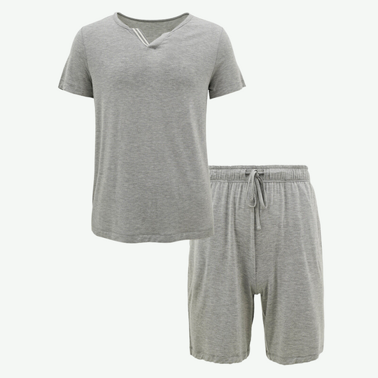 Proveedor de pijamas de viscosa de bambú liso para hombres al por mayor-2215580064