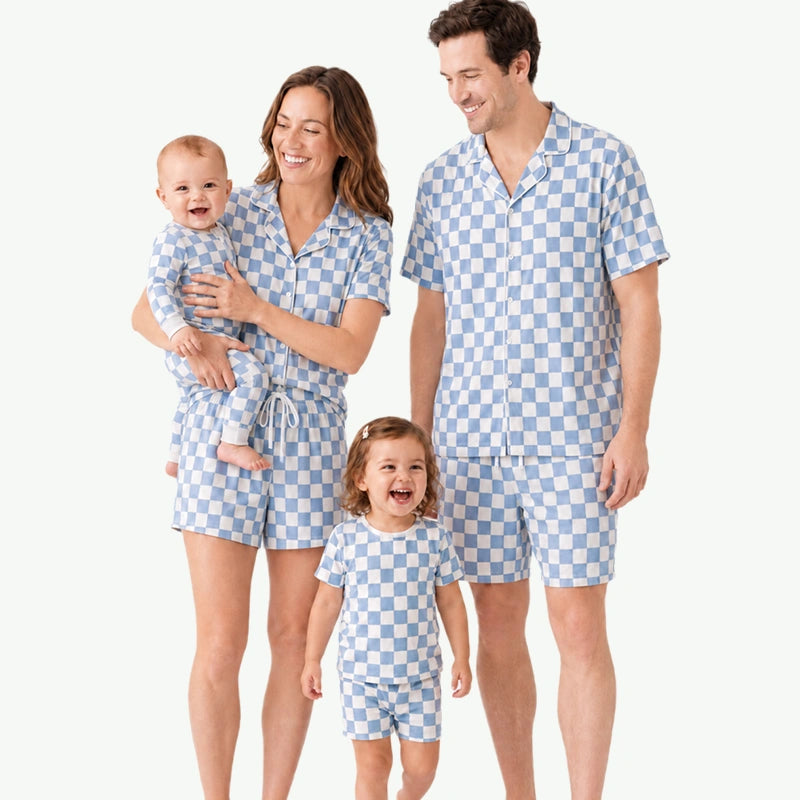 Custom Modal Checkerboard Family Matching PJs Wholesale Manufacturer