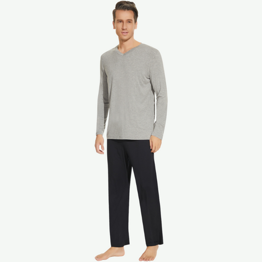 Wholesale Men Bamboo Long Pj Set-81129539