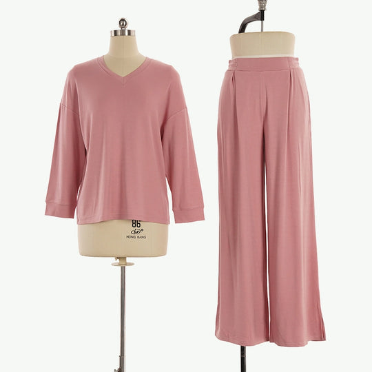 Bamboo Loungewear Wholesale Premium Solid Sweat Suits For Ladies