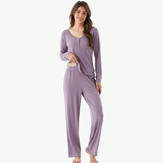 Wholesale Bulk Ribbed Lounge Wear Private Label Pajama Vendors