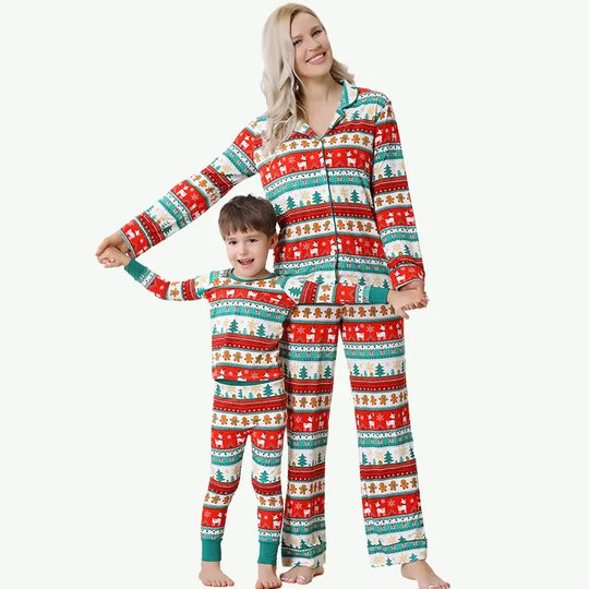 Wholesale Mommy And Me Pajama Set Custom Matching Holiday Sleepwear