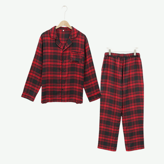 Conjunto de pijama a cuadros para hombre al por mayor - 2311290312