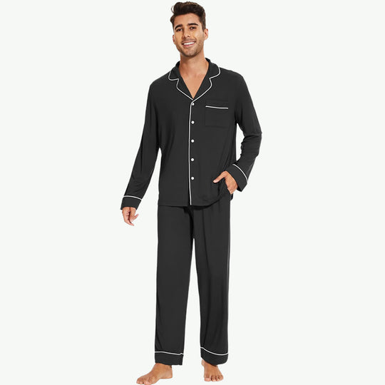 Conjunto de pijama personalizado al por mayor de bambú para hombre