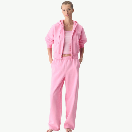 Private Label Wholesale 3-Piece Plain Ladies Loungewear Set in Bulk