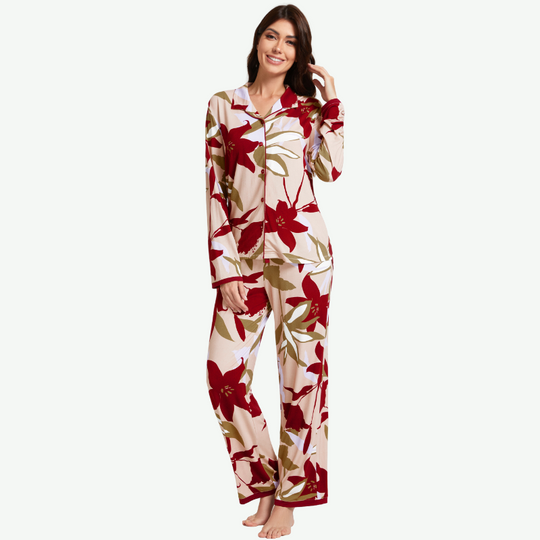 Conjunto de pijama floral para mujer al por mayor - 2311740022