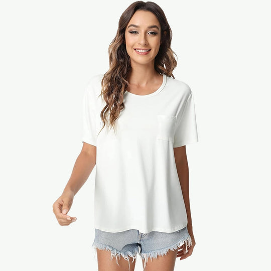 T-shirts en bambou pour femmes, vente en gros en usine