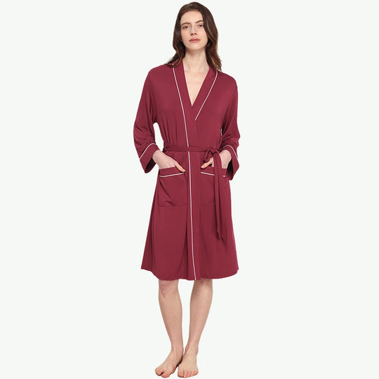 Personalised Womens Bamboo Viscose Luxury Blank Robes Manufacturer