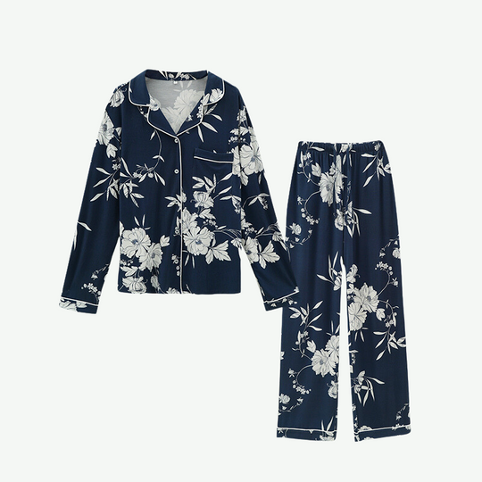 Conjunto de pijama estampado para mujer a granel-2211740212