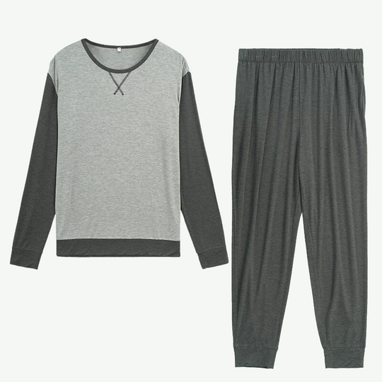 Pyjama à manches longues en coton pour homme - 2315580033