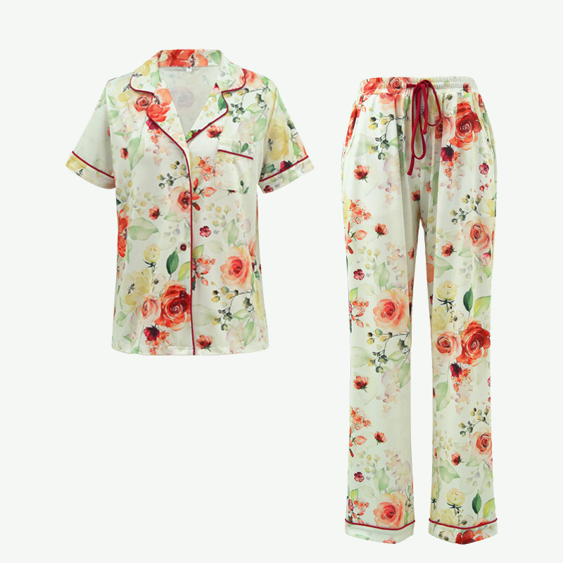 Custom Women Printed Pajama Set Supplier