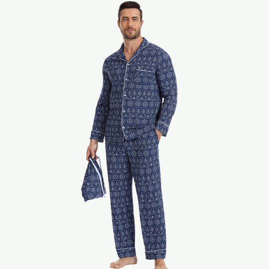OEM Lenzing™ Modal Men's Pajama Set Wholesale Christmas Sleepwear
